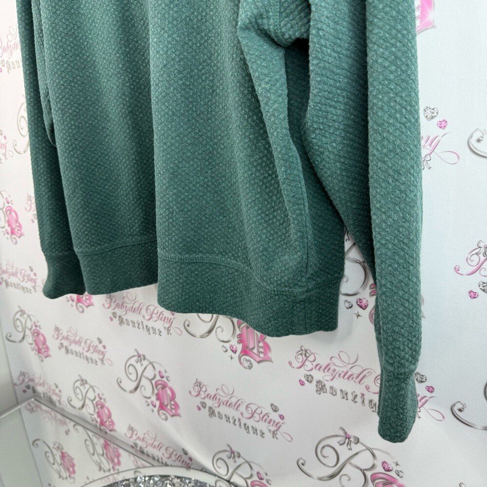 Eddie Bauer sweater pullover comfy dark Forest Green Crewneck Sweater - Picture 3 of 10